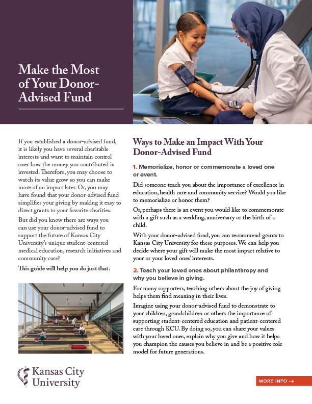 Support The Future of My Favorite Charity brochure cover